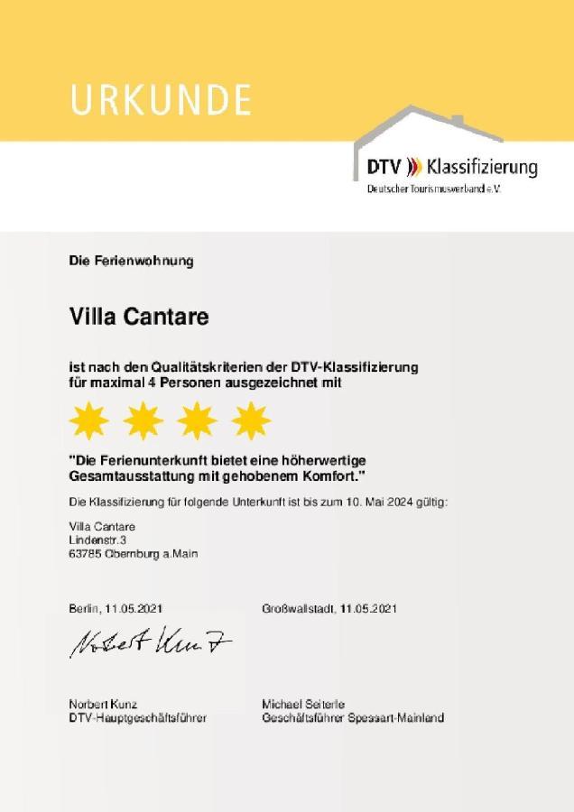 Villa Cantare 美因河畔奥伯恩堡 外观 照片
